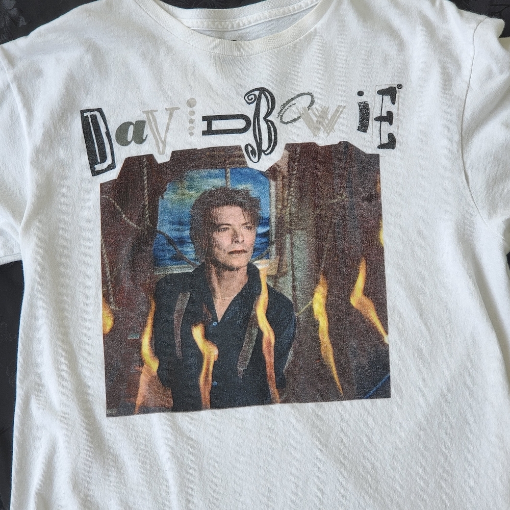 David Bowie Men's Size Small T-Shirt White